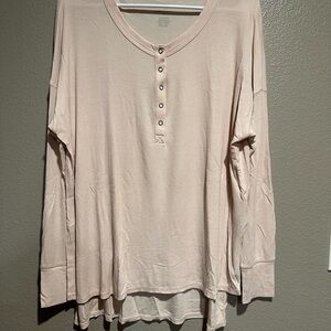 American Eagle Outfitters Cream Boxy Tunic
